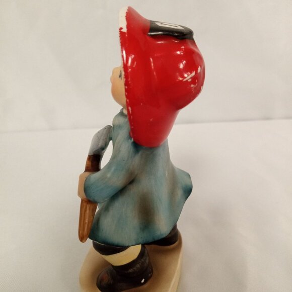 Vintage Lefton Porcelain Figurine Little Boy Fireman Model #050 from 1957 - Picture 2 of 6